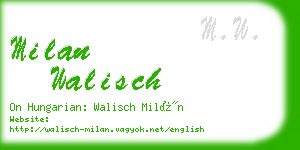 milan walisch business card